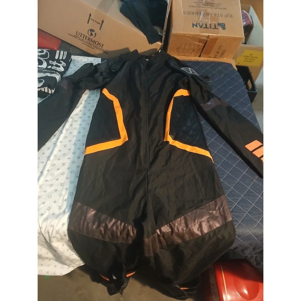Fortnite Boys XL Halloween Costume Black and Orange Jumpsuit
